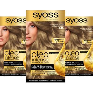 Syoss Oleo Intense - Haarverf - 7-10 Natuurlijk Blond - Voordeelverpakking - 3 Stuks