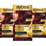 Syoss Oleo Intense - Haarverf - 5-92 Stralend Rood - Voordeelverpakking - 3 Stuks