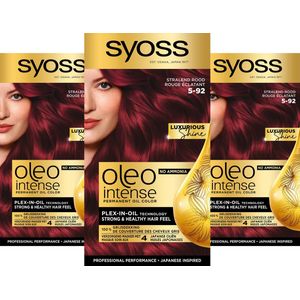 3x Syoss Oleo Intense Haarverf 5-92 Stralend Rood