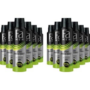 Fa Deo Spray - Sport Energy Boost - Voordeelverpakking 12 x 150 ml