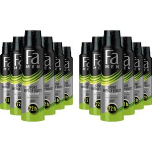 Fa - Sport Energy Boost - Deodorant Spray - Voordeelverpakking 12 x 150 ml