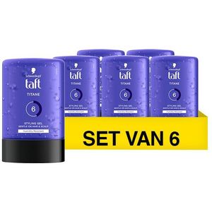Schwarzkopf - Taft Titane - Haargel - 6x 300 ml - Vochtbestendig