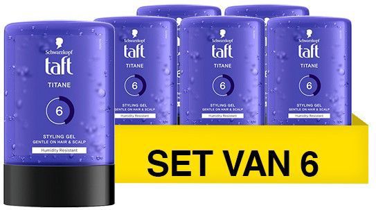Schwarzkopf - Taft Titane - Haargel - 6x 300 ml - Vochtbestendig