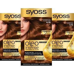 Syoss Oleo Intense haarkleuring - voordeelverpakking - 6-76 Warm Koperblond