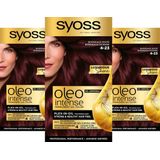 Syoss Oleo Intense- 4-23 Bordeaux Rood - Haarverf- Permanent - Voordeelverpakking - 3 Stuks