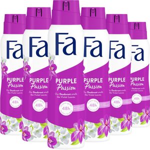 6x Fa Deodorant Spray Purple Passion 150 ml