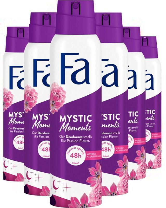 Fa Mystic Moments deospray - 6 x 150 ml - voordeelverpakking