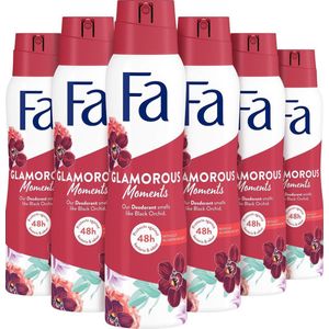 Fa Glamorous Moments deodorant spray - 6 x 150 ml - voordeelverpakking