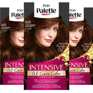 Poly Palette Haarverf Intensive Oil-Care Color 650 Kastanje Middenbruin x 3