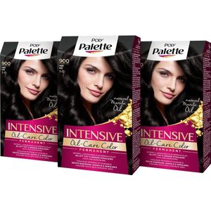 Poly Palette Haarverf Intensive Creme Color 900 Zwart x 3