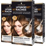 3x Schwarzkopf Uitgroeiset Haarverf Goudbruin R2 1 set