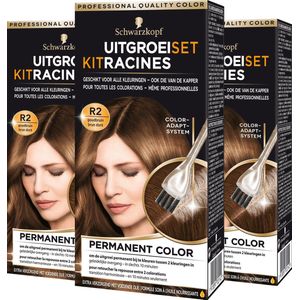 Schwarzkopf Uitgroeiset - Haarverf - Haarkleuring - Goudbruin - Grijsdekking - Voordeelverpakking - 3 stucks