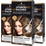 Schwarzkopf - Uitgroeiset - Haarverf - Lichtbruin/Middenbruin - Grijsdekking - Voordeelverpakking - 3 stuks