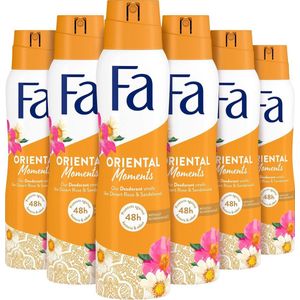 6x Fa Deodorant Spray Oriental Moments 150 ml
