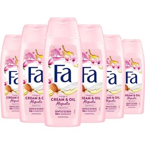 Fa Cream&Oil Silk & Magnolia - Douchegel - Voordeelverpakking - 6 x 250 ml