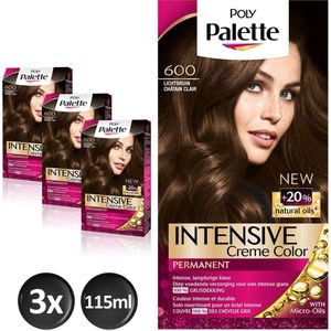 Poly Palette - 600 Licht Bruin - Permanente Haarverf - Haarkleuring - 3 stuks