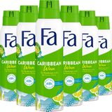 6x Fa Deodorant Spray Caribbean Lemon 150 ml