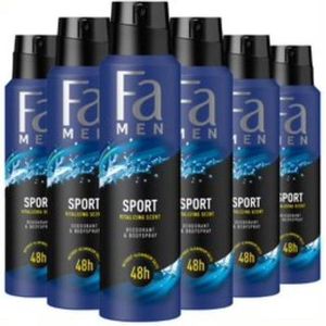 6x Fa deodorant spray Sport for men (150 ml)