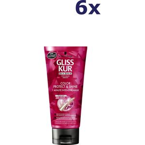 6x Gliss kur Masker 200ml color protect & shine