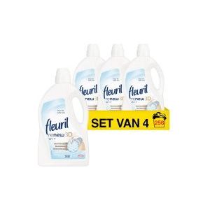 Fleuril Renew 3D vloeibaar wasmiddel Puur Wit 4,2 liter (4 flessen a 256 wasbeurten)