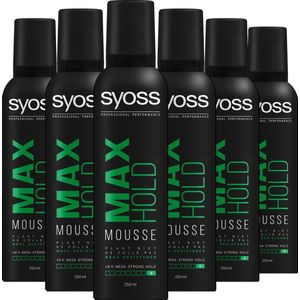 6x Syoss Max Hold Haarmousse 250 ml