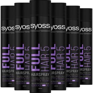 6x Syoss Full Hair 5 haarspray (400 ml)