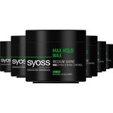 SYOSS - Styling Max Hold Wax - Haarwax - Haarstyling - 6 x 150 ml - Voordeelverpakking