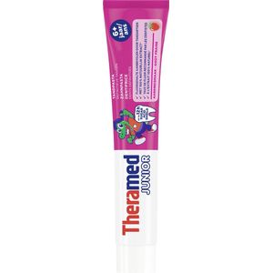 Theramed - Junior Strawberry 6+ - Tandpasta - 75 ml - 12 stuks - Voordeelverpakking