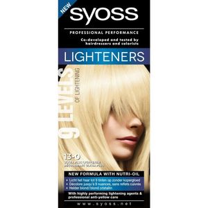 Syoss - Blonde - 13-0 Blond UltraLight - Permanente Haarverf - Haarkleuring - 3 stuks