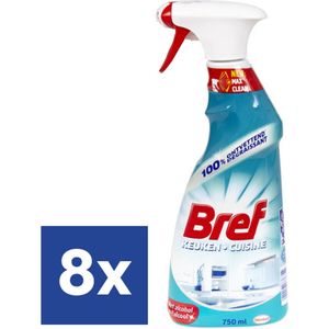 8x Bref keukenreiniger spray (750 ml)