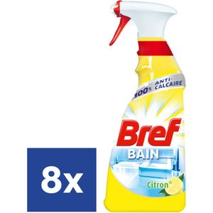Bref Badkamerreiniger Spray Citroen - Voordeelverpakking - 8 x 750ml
