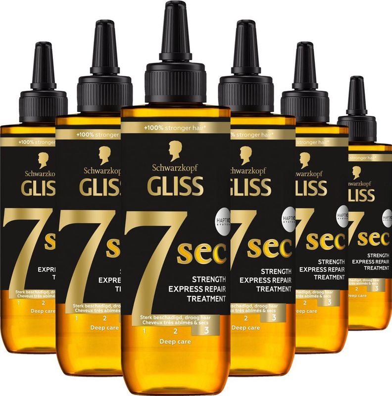 Gliss - Oil Nutritive 7 Sec Express Haarmasker - Voordeelverpakking - 6 x 200 ml - Haarverzorging