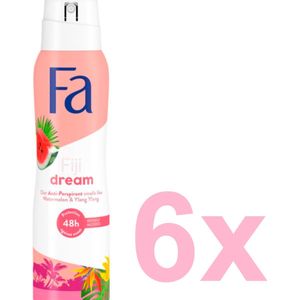 Fa Fiji Dream Deo spray 6x 150 ml - Grootverpakking