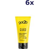 Got2b - Got2b Glued Water Resistant Spiking Gel 150ml - Haarstyling - Voordeelverpakking - 6 x 150 ml