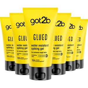 Got2b - Got2b Glued Water Resistant Spiking Gel 150ml - Haarstyling - Voordeelverpakking - 6 x 150 ml