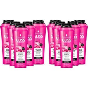 Gliss Kur Supreme Length Shampoo - 12 x 250 ml