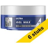 6x Schwarzkopf Taft Ultra gel-wax (75 ml)