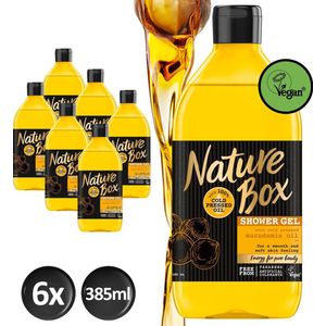Nature Box Macadamia Vegan Douchegel 385ml - 6 stuks - Voordeelverpakking