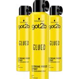 got2b Glued Haarlak 3x 300ml - Voordeelverpakking