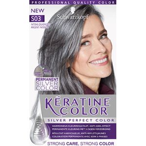 3x Schwarzkopf Keratine Color Haarverf S03 Intens Zilvergrijs
