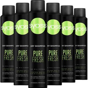 Syoss Pure Fresh droogshampoo - 6x 200ml multiverpakking