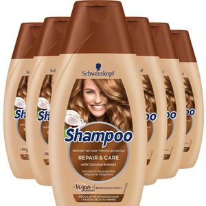 Schwarzkopf Repair & Care shampoo 6x 250ml - Voordeelverpakking