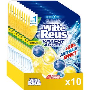 10x Witte Reus toiletblok Actief Citrus (50 gram)
