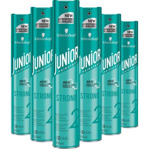 Junior Haarspray - Strong - Haarlak - Haarstyling - Voordeelverpakking - 6 x 300 ml