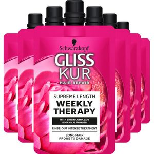 Gliss Kur Supreme Length Pouch 6x 50ml - Voordeelverpakking