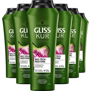 Gliss Kur BioTech Restore shampoo 6x 250 ml - Voordeelverpakking