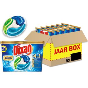 Dixan 4in1 Discs Extreme Power Wascapsules - Wasmiddel Capsules - Voordeelverpakking - 6 x 17 wasbeurten