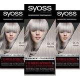 Syoss - Titanium 10-15 - Haarkleuring - Voordeelverpakking - 3 Stuks