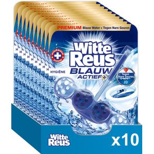 Witte Reus Blauw Actief Toiletblok - Hygiene - WC Blokjes Voordeelverpakking - 10 Stuks