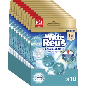 Witte Reus Turquoise Actief Toiletblok - Pacific  - WC Blokjes Voordeelverpakking - 10 stuks